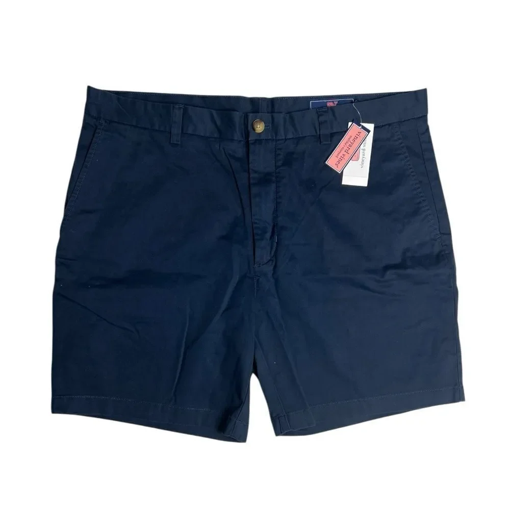Vineyard Vines 7” Stretch Breaker Shorts Navy Blue Men’s Size 38 NWT